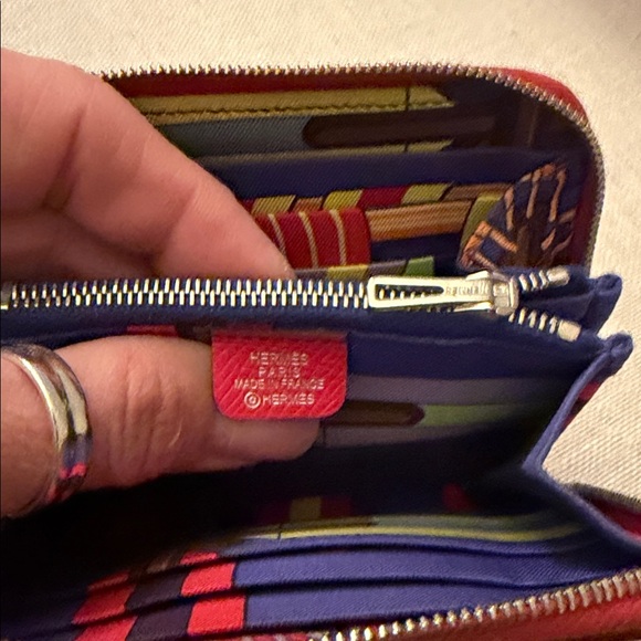 Hermes Colorful Striped Leather Wallet - Picture 3 of 7